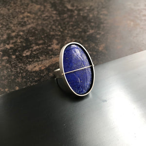Oval Lapis Cocktail Ring