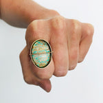 Captured Carico Lake Turquoise Cocktail Ring