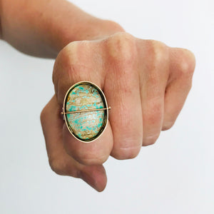 
                
                    Load image into Gallery viewer, Captured Carico Lake Turquoise Cocktail Ring
                
            