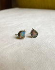 Captured Lightning Ridge Opal Studs