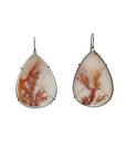 Captured Dendritic Agate Teardrop Earrings