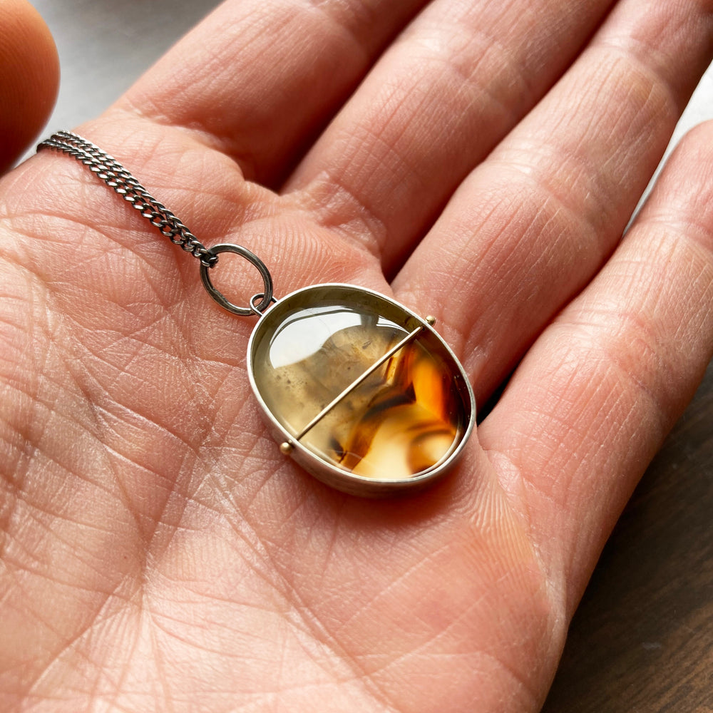 Captured Montana Agate Charm Necklace