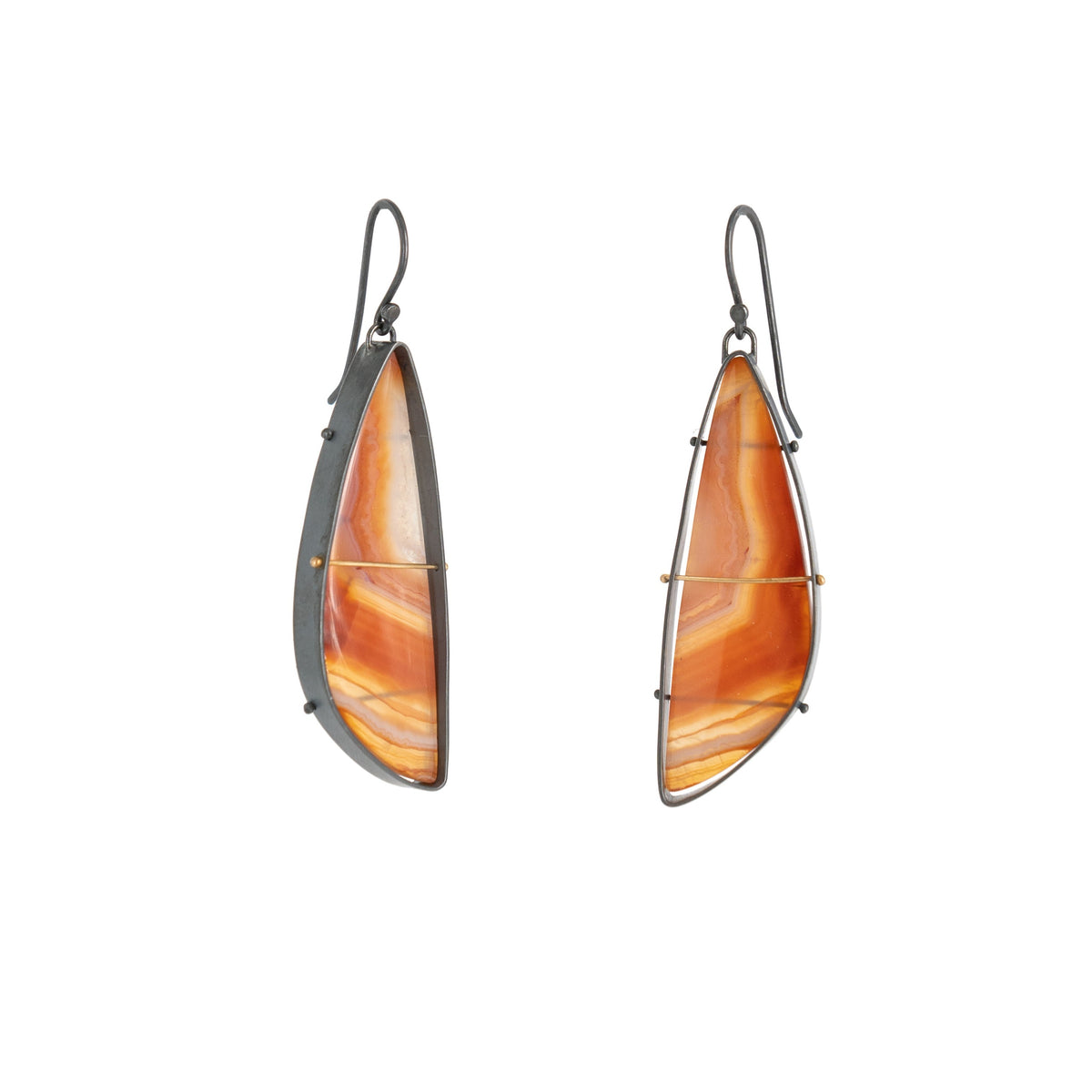 Captured Banded Agate Earrings
