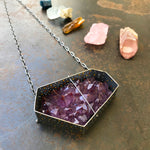 Captured Amethyst Cluster Necklace