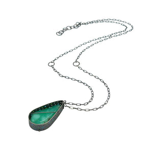 
                
                    Load image into Gallery viewer, Captured Chrysoprase Necklace
                
            