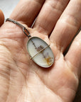 Captured Dendritic Agate Pastel Bouquet Charm Necklace