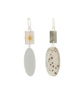 Captured Dendritic Agate Mismatch Earrings