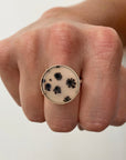 Captured Dendritic Agate Ring