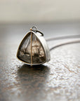 Captured Dendritic Quartz Triangle Necklace