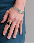 Captured Inkblot Dendritic Agate Ring