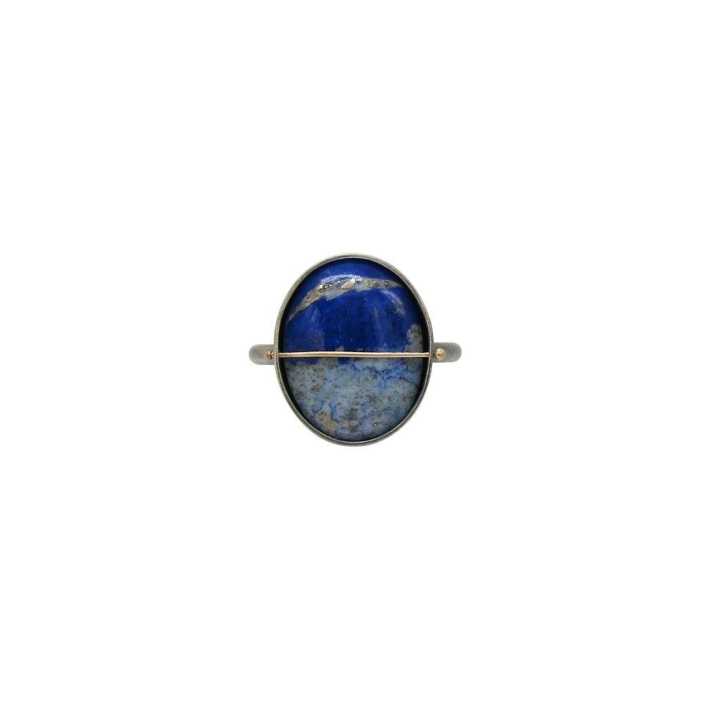 
                
                    Load image into Gallery viewer, Captured Lapis Cloud Ring
                
            