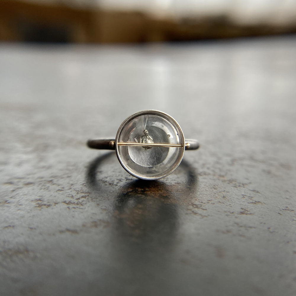 
                
                    Load image into Gallery viewer, Captured Marcasite in Quartz Ring
                
            