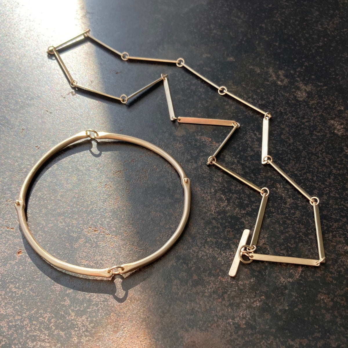 Hammered Bar Chain