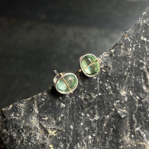 
                
                    Load image into Gallery viewer, Captured Mint Kyanite Studs
                
            