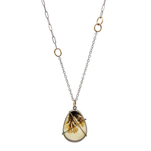 
                
                    Load image into Gallery viewer, Captured Dendritic Agate Teardrop Pendant
                
            