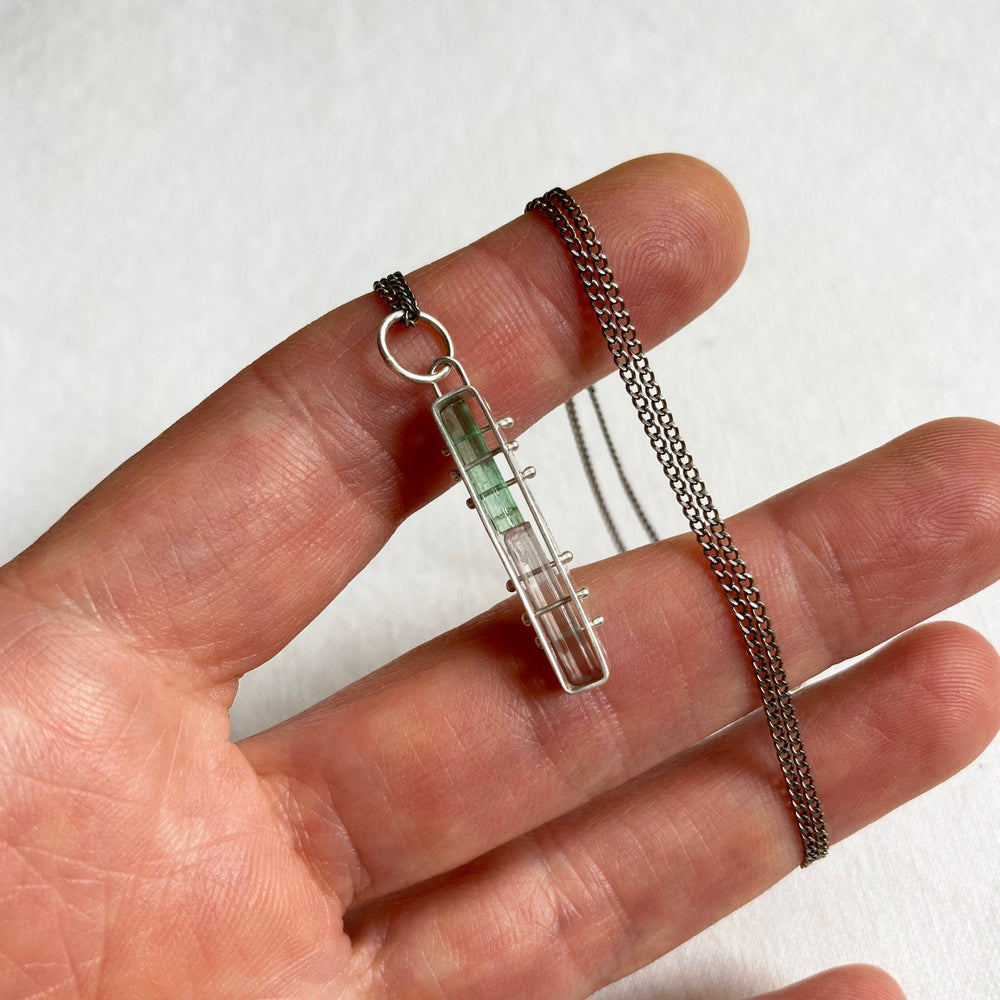 
                
                    Load image into Gallery viewer, Captured Rough Tourmaline Necklace
                
            
