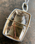 Captured Rutile Quartz X Necklace