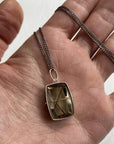 Captured Rutile Quartz X Necklace