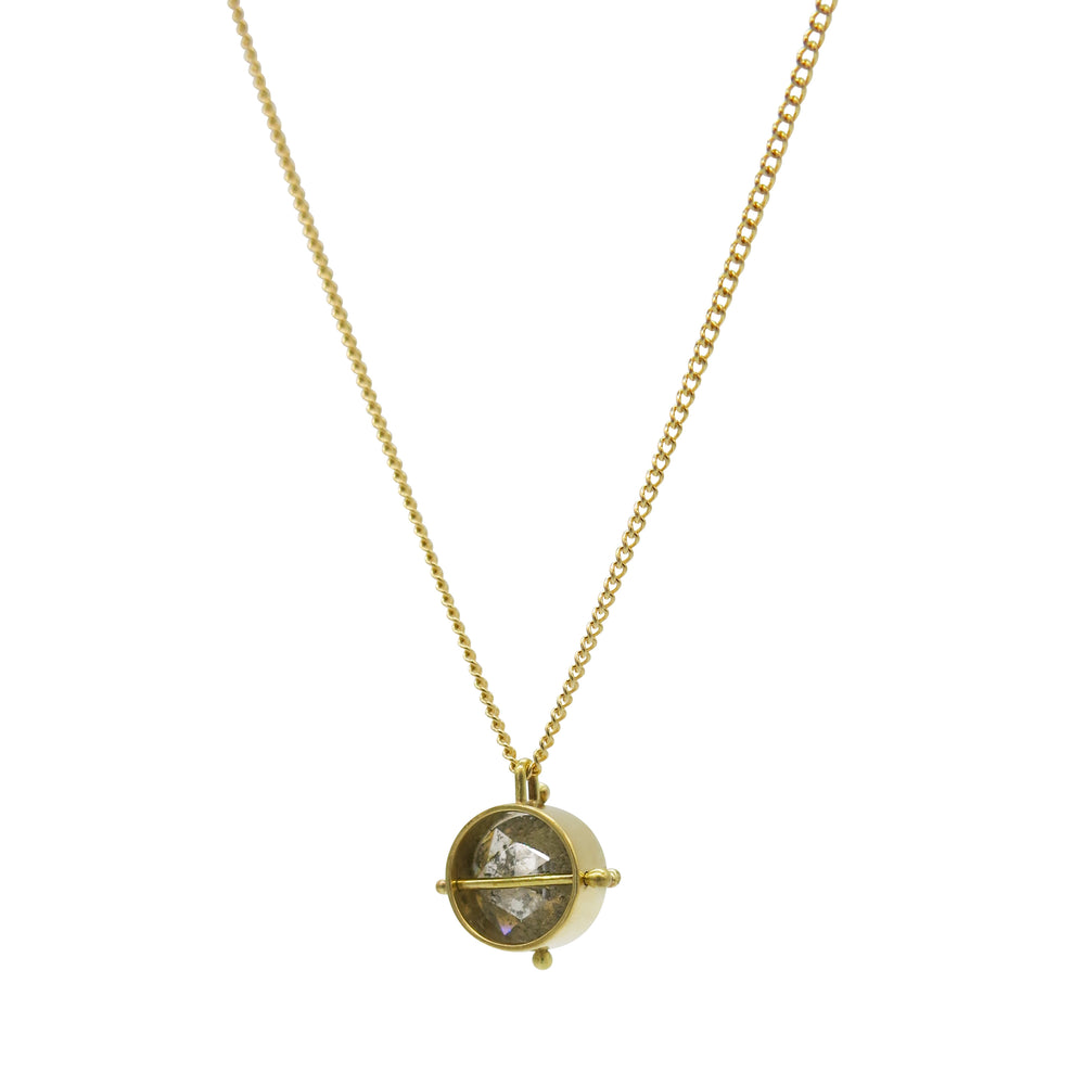 
                
                    Load image into Gallery viewer, Captured Salt &amp;amp; Pepper Solitaire Necklace
                
            