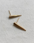 spike studs, spike jewelry, gold earrings, gold spikes, hilary finck jewelry, handmade jewelry, fine jewelry, edgy jewelry, luxury jewelry, gold jewelry.