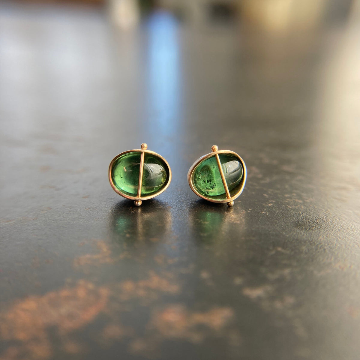 Captured Tourmaline Studs