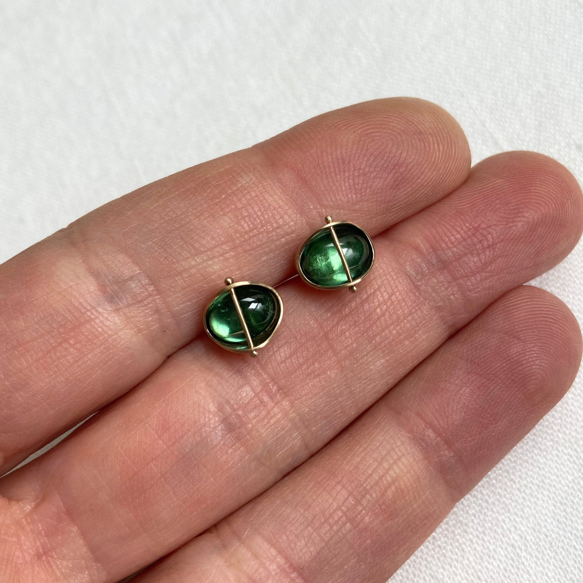 Captured Tourmaline Studs