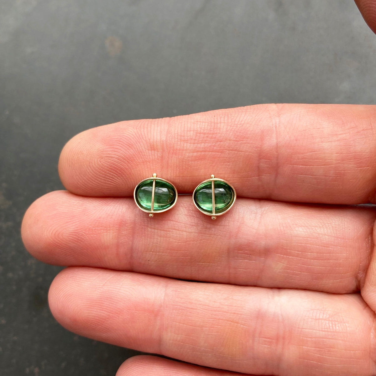Captured Tourmaline Studs