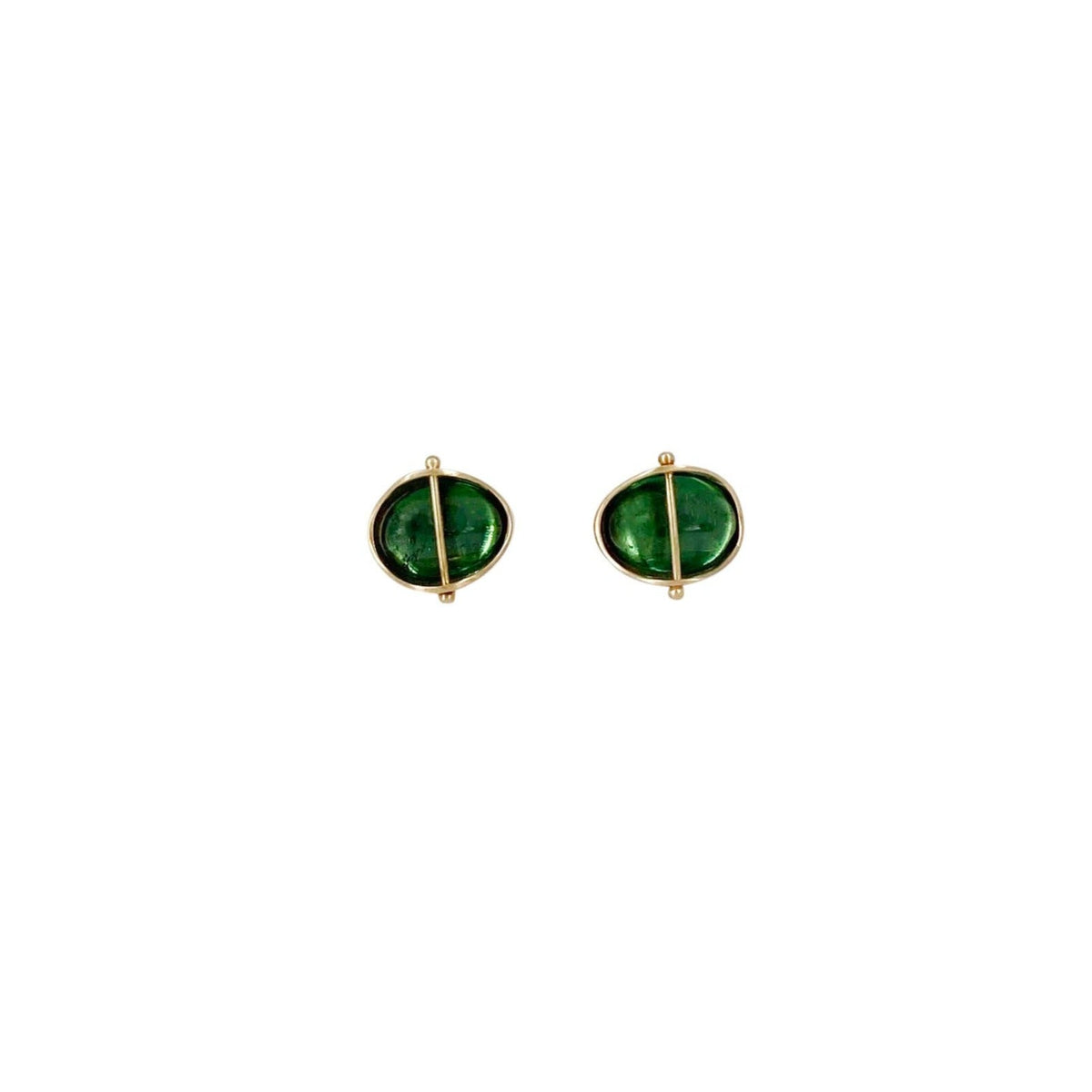 Captured Tourmaline Studs