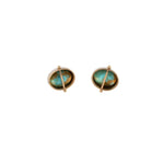 Captured Mottled Campitos Turquoise Studs