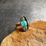 Captured Turquoise Trio Ring