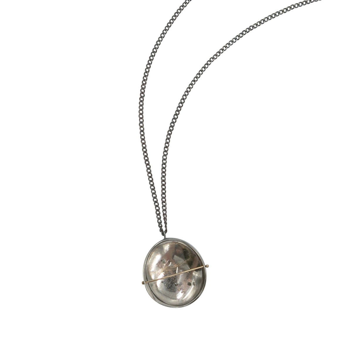 Captured Pyrite in Quartz Necklace