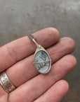 Captured Dendritic Agate Slide Lockets
