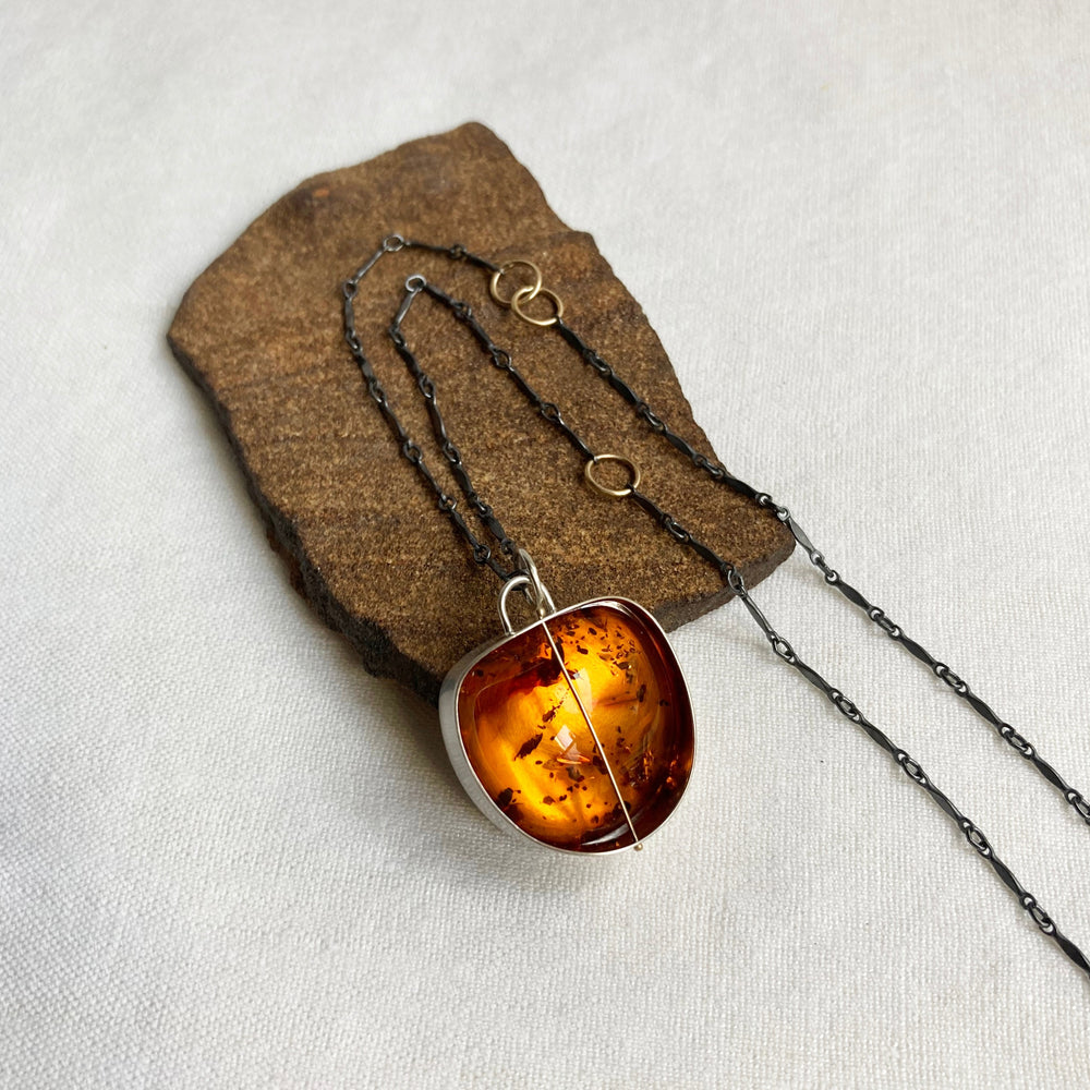 Captured Baltic Amber Necklace