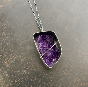 Captured Amethyst Cluster Necklace