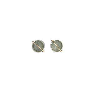 Captured Aquamarine Studs