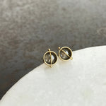 Captured Salt & Pepper Diamond Solitaire Studs