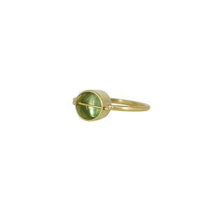
                
                    Load image into Gallery viewer, Captured Neon Green Beryl Ring
                
            