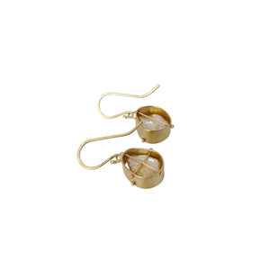 Captured Biwa Pearl Drop Earrings