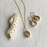 Captured Biwa Pearl Drop Earrings