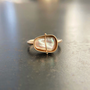 Captured Biwa Pearl Ring