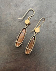 Captured Black Diamond and Boulder Opal Drops