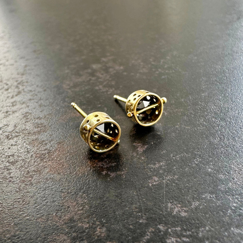 
                
                    Load image into Gallery viewer, Captured Black Diamond Studs
                
            