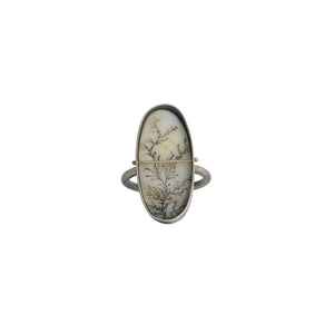 
                
                    Load image into Gallery viewer, Captured Dendritic Agate Oval Ring
                
            
