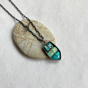 carico turquoise necklace with three stones