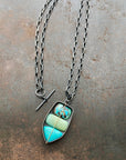 carico turquoise necklace with three stones