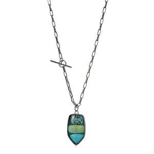 carico turquoise necklace with three stones