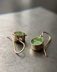 Captured Chrysoprase Drop Earrings