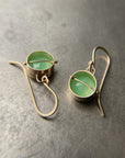 Captured Chrysoprase Drop Earrings