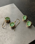 Captured Chrysoprase Drop Earrings