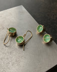 Captured Chrysoprase Studs